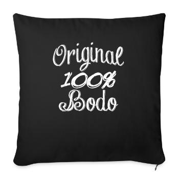 Original 100% Bodo - Sofakissenbezug 45 x 45 cm - Schwarz - Vorne