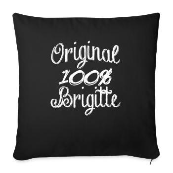 Original 100% Brigitte - Housse de coussin décorative 45 x 45 cm - noir - Devant
