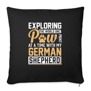 Chien de berger - Housse de coussin décorative 45 x 45 cm - noir - Devant