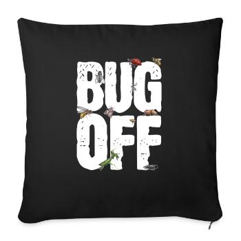 Insect collectors, insects, beetle lovers, entomologists - Sofa pillowcase 17,3'' x 17,3'' (45 x 45 cm) - black - Front
