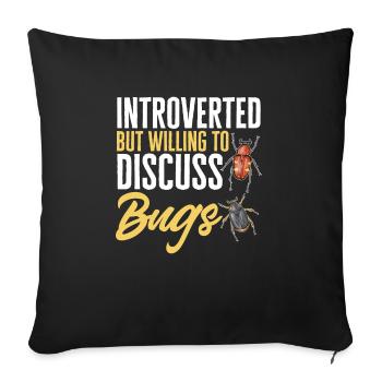 Insect collectors, insects, beetle lovers, entomologists - Sofa pillowcase 17,3'' x 17,3'' (45 x 45 cm) - black - Front