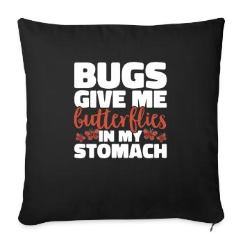 Insect collectors, insects, beetle lovers, entomologists - Sofa pillowcase 17,3'' x 17,3'' (45 x 45 cm) - black - Front