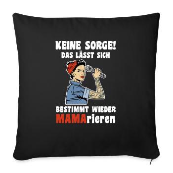 Mutter Muttertag Mama - Sofakissenbezug 45 x 45 cm - Schwarz - Vorne