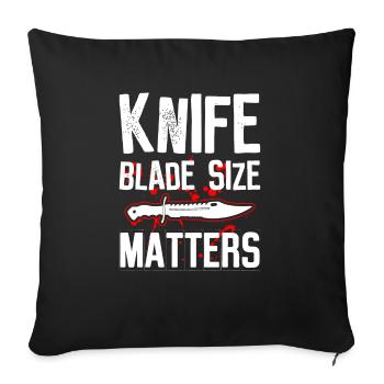Messer Sammeln Jagdmesser Sammler Messer Sammlung - Housse de coussin décorative 45 x 45 cm - noir - Devant