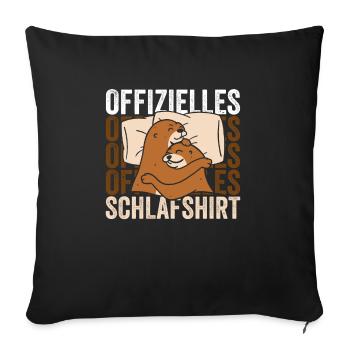 Offizielles Schlafshirt - Sofakissenbezug 45 x 45 cm - Schwarz - Vorne