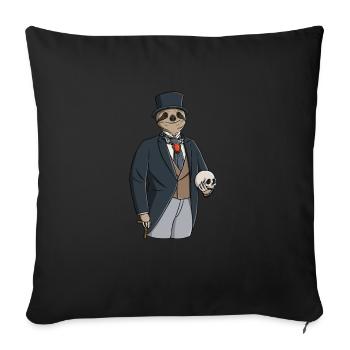 Emo Sloth Gothique Graphique - Housse de coussin décorative 45 x 45 cm - noir - Devant
