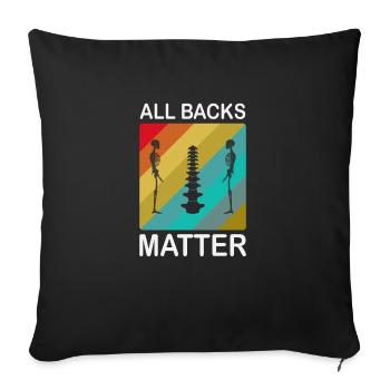 Chiropractor Massager Chiropractic Massage - Sofa pillowcase 17,3'' x 17,3'' (45 x 45 cm) - black - Front