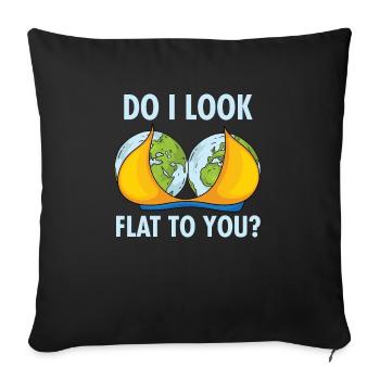 Do I Look Flat To You Funny Flat Earth Science - Sofakissenbezug 45 x 45 cm - Schwarz - Vorne