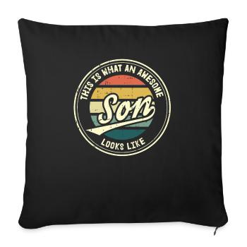 This is what an awesome Son looks like - Sofa pillowcase 17,3'' x 17,3'' (45 x 45 cm) - black - Front