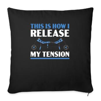 This Is How I Release My Tension Archer Archery - Sofa pillowcase 17,3'' x 17,3'' (45 x 45 cm) - black - Front