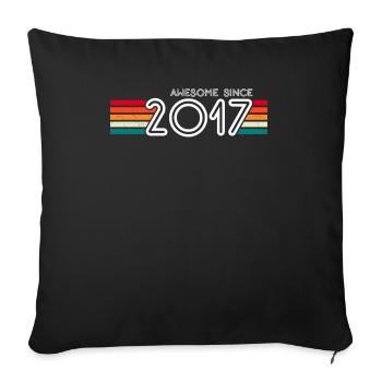 Awesome Since 2017 6th Birthday Gifts 6 Years Old - Sofa pillowcase 17,3'' x 17,3'' (45 x 45 cm) - black - Front