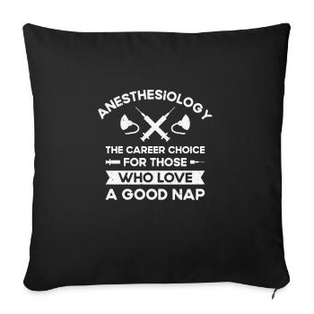 Anesthesia Anesthesiologist Nurse Anesthesiology - Sofa pillowcase 17,3'' x 17,3'' (45 x 45 cm) - black - Front