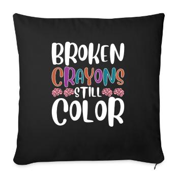 Mental Health Awareness - Sofa pillowcase 17,3'' x 17,3'' (45 x 45 cm) - black - Front