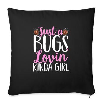 Insect collectors, insects, beetle lovers, entomologists - Sofa pillowcase 17,3'' x 17,3'' (45 x 45 cm) - black - Front