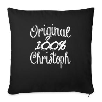 Original 100% Christoph - Sofa pillowcase 17,3'' x 17,3'' (45 x 45 cm) - black - Front