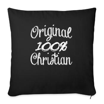 Original 100% Christian - Sofakissenbezug 45 x 45 cm - Schwarz - Vorne