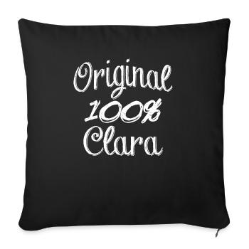 Original 100% Clara - Housse de coussin décorative 45 x 45 cm - noir - Devant