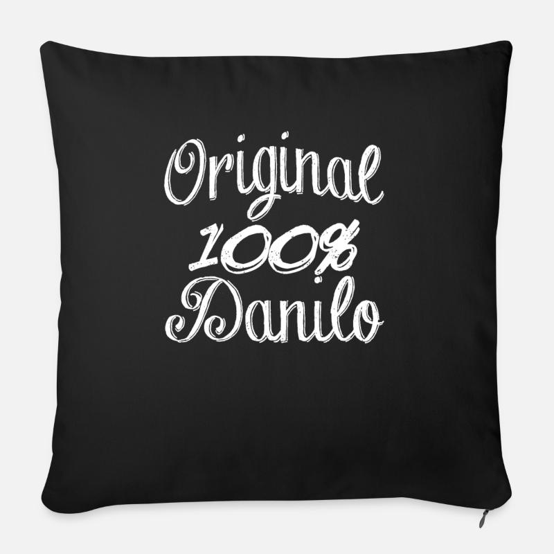 Original 100% Danilo - Sofakissenbezug 45 x 45 cm - Schwarz