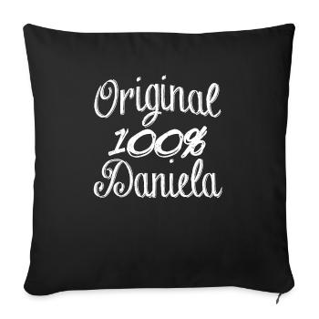 Original 100 % Daniela - Housse de coussin décorative 45 x 45 cm - noir - Devant