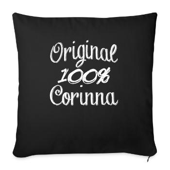 Original 100% Corinna - Housse de coussin décorative 45 x 45 cm - noir - Devant