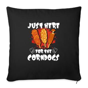 Corn dog - Sofa pillowcase 17,3'' x 17,3'' (45 x 45 cm) - black - Front