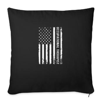 Occupational Therapy Saying OT Therapist OT - Sofa pillowcase 17,3'' x 17,3'' (45 x 45 cm) - black - Front