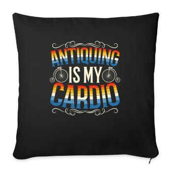 Antiquing Antique Lover Antique Hunting Antiquer - Sofa pillowcase 17,3'' x 17,3'' (45 x 45 cm) - black - Front