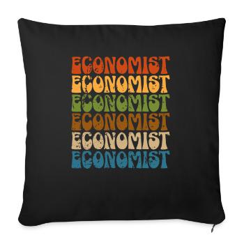 Économiste Professeur d’économie Profession Économie - Housse de coussin décorative 45 x 45 cm - noir - Devant