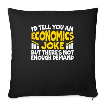Économiste Professeur d’économie Profession Économie - Housse de coussin décorative 45 x 45 cm - noir - Devant