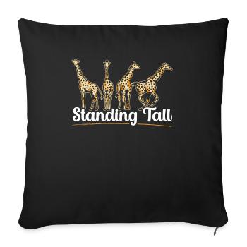 Girafe Animal Lover Widlife Safari Zoo Zoo Gardien - Housse de coussin décorative 45 x 45 cm - noir - Devant