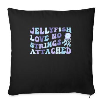 Méduse Méduse Océan Créatures Marines Motif - Housse de coussin décorative 45 x 45 cm - noir - Devant