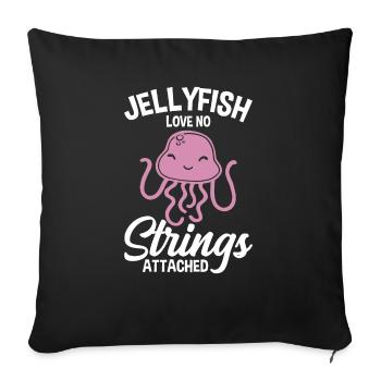 Méduse Méduse Océan Créatures Marines Motif - Housse de coussin décorative 45 x 45 cm - noir - Devant