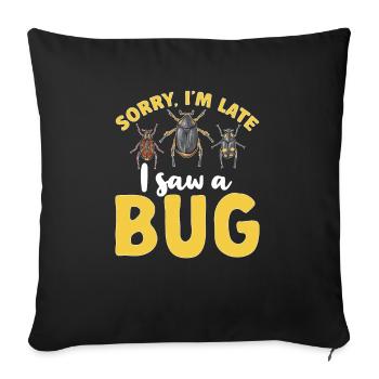 Collectionneur d’insectes Insectes, Amateur de coléoptères, Entomologiste - Housse de coussin décorative 45 x 45 cm - noir - Devant