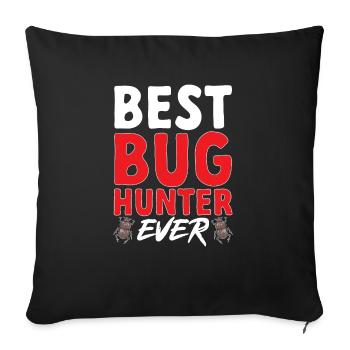 Collectionneur d’insectes Insectes, Amateur de coléoptères, Entomologiste - Housse de coussin décorative 45 x 45 cm - noir - Devant