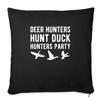 Chemise de chasse au canard Cadeau Chasse au canard - Housse de coussin décorative 45 x 45 cm - noir - Devant