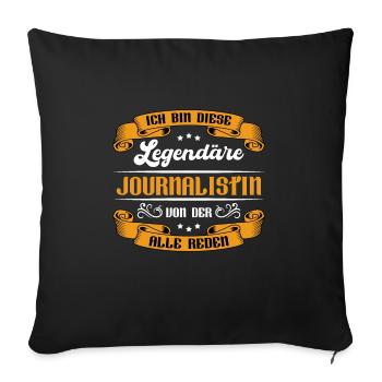 Berichte Journalismus Zeitungsartikel Journalistin - Sofakissenbezug 45 x 45 cm - Schwarz - Vorne