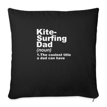 Kitesurf Kitesurf Kite Surfer Kitesurfer - Housse de coussin décorative 45 x 45 cm - noir - Devant