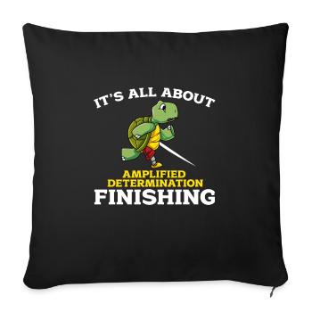 Ein Bein Witz Humor Geschenk - Sofakissenbezug 45 x 45 cm - Schwarz - Vorne
