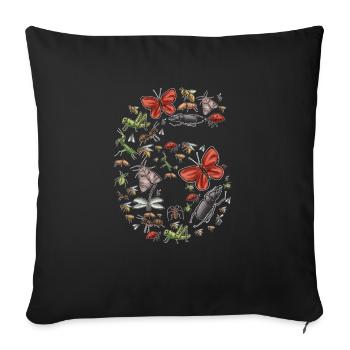 Insect collectors, insects, beetle lovers, entomologists - Sofa pillowcase 17,3'' x 17,3'' (45 x 45 cm) - black - Front