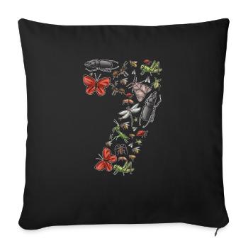 Insect collectors, insects, beetle lovers, entomologists - Sofa pillowcase 17,3'' x 17,3'' (45 x 45 cm) - black - Front