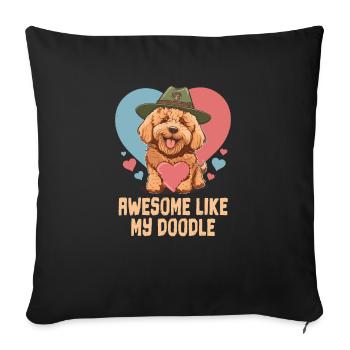Awesome Like My Doodle Goldendoodle Dad Cute Dog - Sofakissenbezug 45 x 45 cm - Schwarz - Vorne