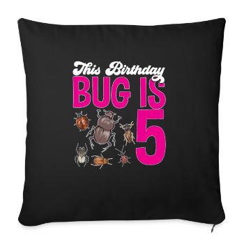 Insect collectors, insects, beetle lovers, entomologists - Sofa pillowcase 17,3'' x 17,3'' (45 x 45 cm) - black - Front
