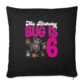Insect collectors, insects, beetle lovers, entomologists - Sofa pillowcase 17,3'' x 17,3'' (45 x 45 cm) - black - Front