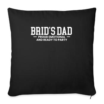 Père De La Chemise de la mariée Cadeau Père de mariage - Housse de coussin décorative 45 x 45 cm - noir - Devant