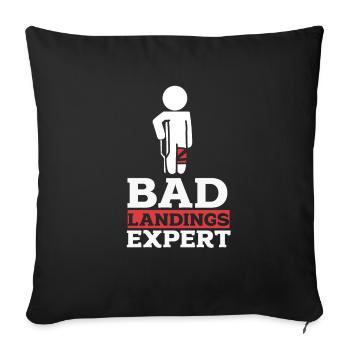 A leg joke humor gift - Sofa pillowcase 17,3'' x 17,3'' (45 x 45 cm) - black - Front