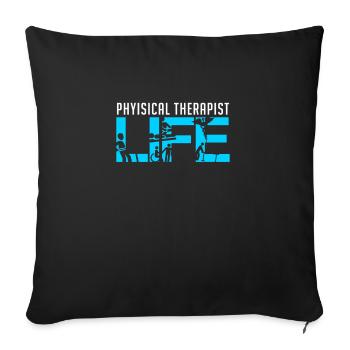 Physiotherapie Physiotherapeut PT Therapeut - Sofakissenbezug 45 x 45 cm - Schwarz - Vorne