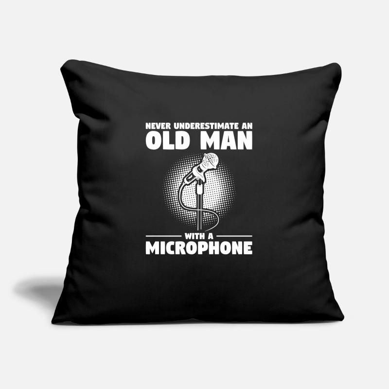 Never Underestimate An Old Man With A Microphone Sofa pillowcase 17,3'' x 17,3'' (45 x 45 cm)