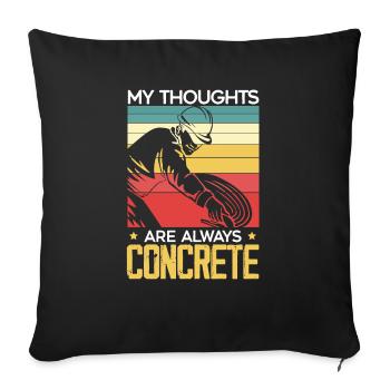 Cement Mixer Truck Driver Job Construction Worker - Sofa pillowcase 17,3'' x 17,3'' (45 x 45 cm) - black - Front