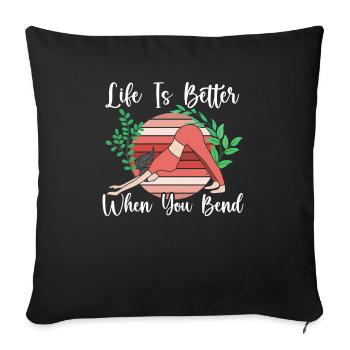 Yoga Meditation Fitness Workout Yoga Instructor - Sofa pillowcase 17,3'' x 17,3'' (45 x 45 cm) - black - Front