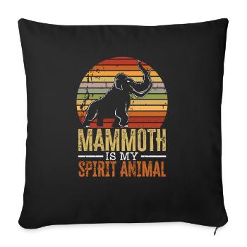 Mammouth Elephant Wildlife Extinct Animal Lover Lover - Housse de coussin décorative 45 x 45 cm - noir - Devant
